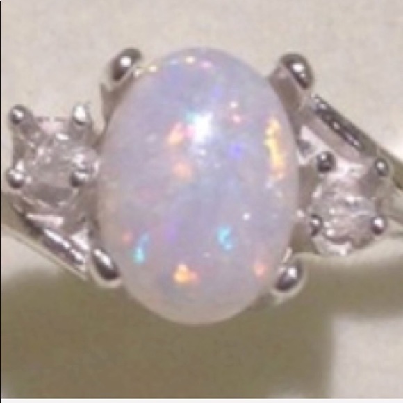 @2L-Exquisite Solid St Nat Gemstone Opal Iridescen - Picture 5 of 5